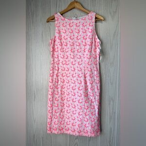 Leslie Fay Neon Embroidered Shift Dress